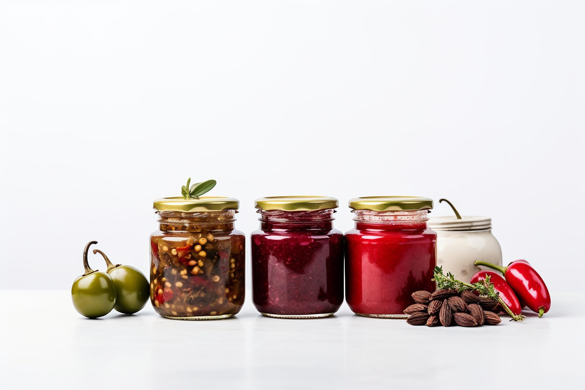 Artisan preserves in jars