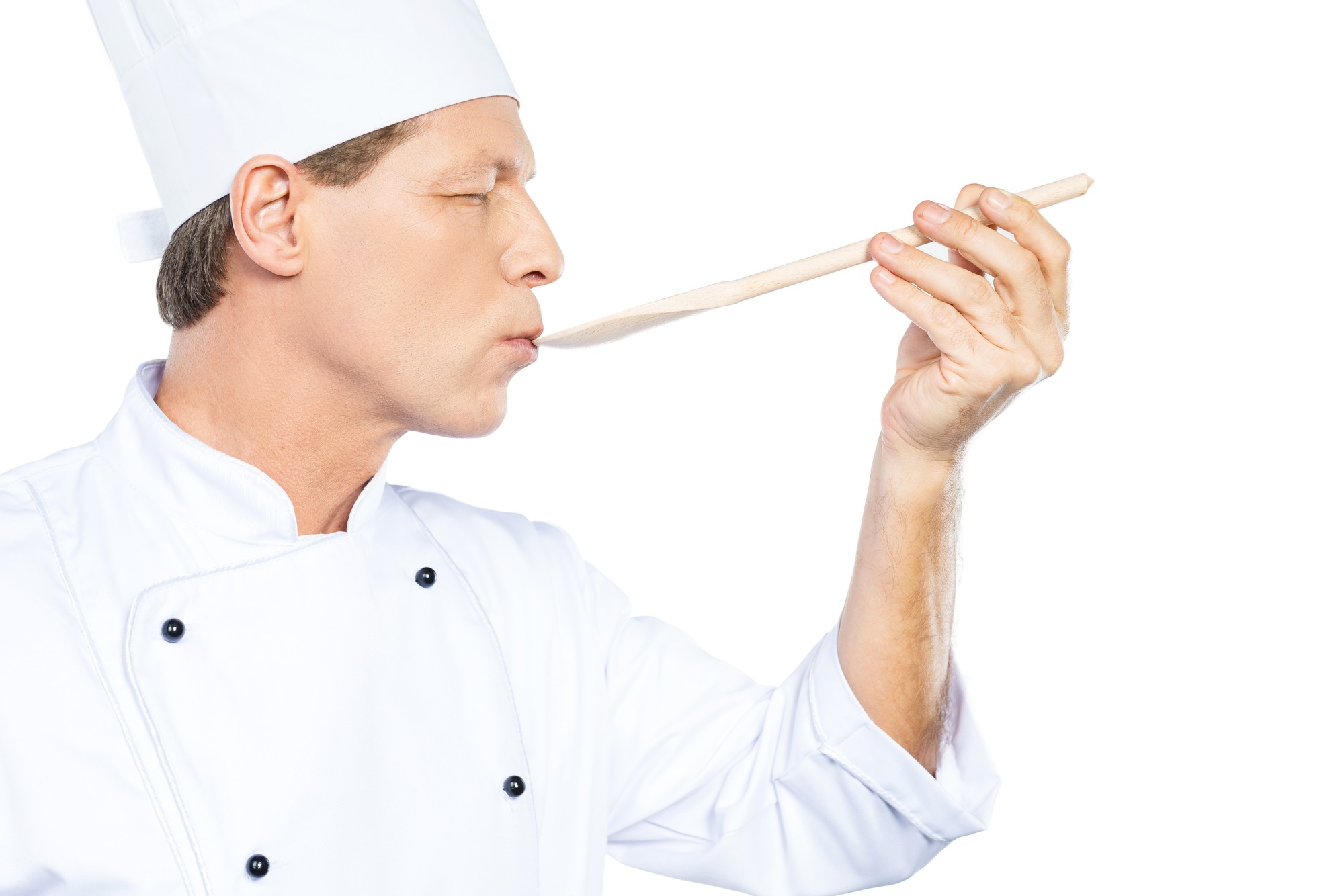 Chef plating with tweezers